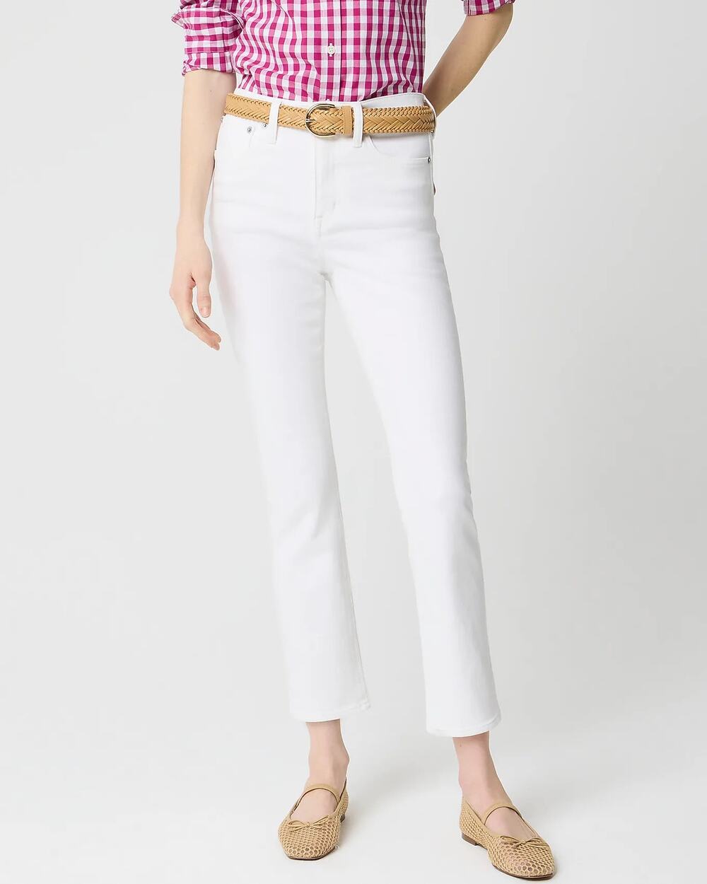 NWT J.Crew Factory Essential Straight Jean All-Day Stretch White Size 25